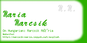 maria marcsik business card